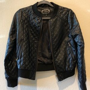 Faux Leather Black Jacket